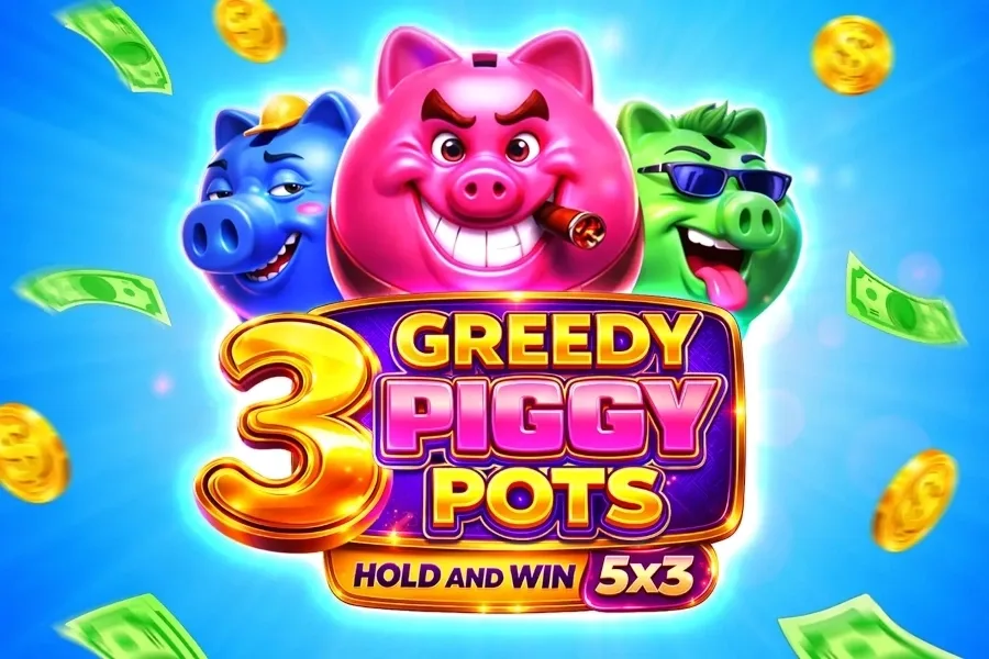 3 Greedy Piggy Pots slot game