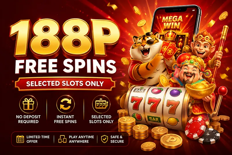 188P Free Spins – Selected Slots Only