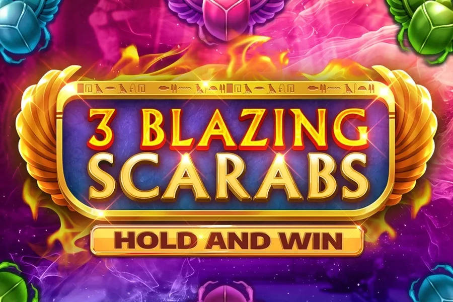 3 Blazing Scarabs Hold and Win slot game