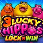 3 Lucky Hippos slot game